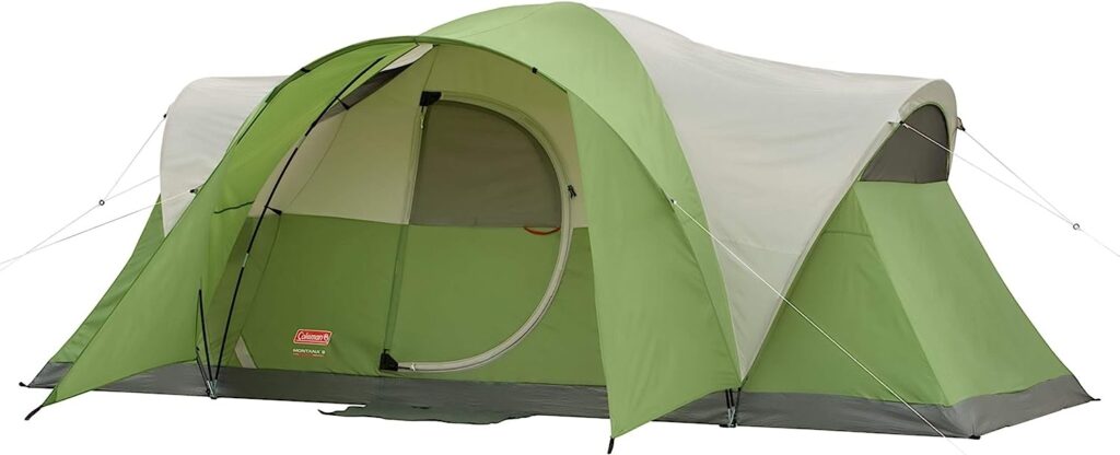 Coleman Montana Camping Tent, 6/8 Person Family Tent with Included Rainfly, Carry Bag, and Spacious Interior, Fits Multiple Queen Airbeds and Sets Up in 15 Minutes