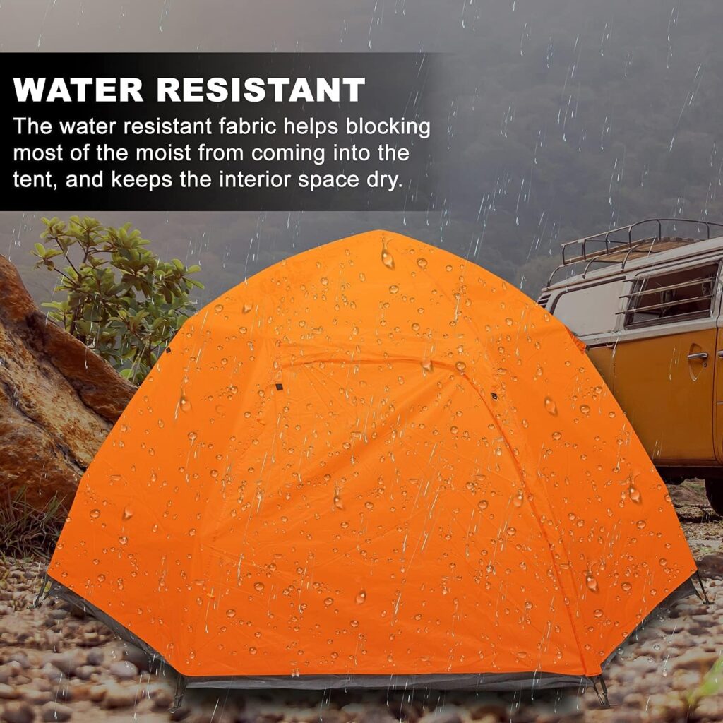 Instant Pop Up Camping Tent Easy Setup Automatic Hydraulic Water Resistant with Rain Fly Portable Lightweight Great for Outdoor Beach Backpacking Hiking